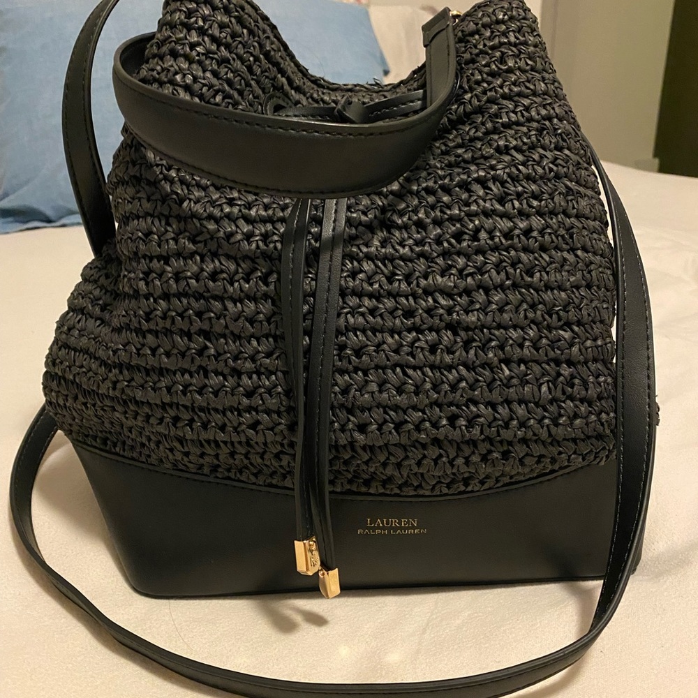 Ralph Lauren Straw Bucket Bag